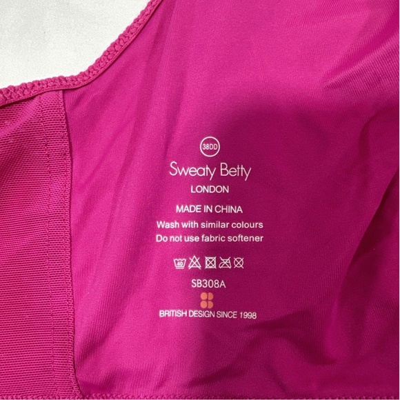 NWT $68‎ Sweaty Betty [ 38DD ] Ultra Running Sports Bra in Phlox Pink - Picture 10 of 11